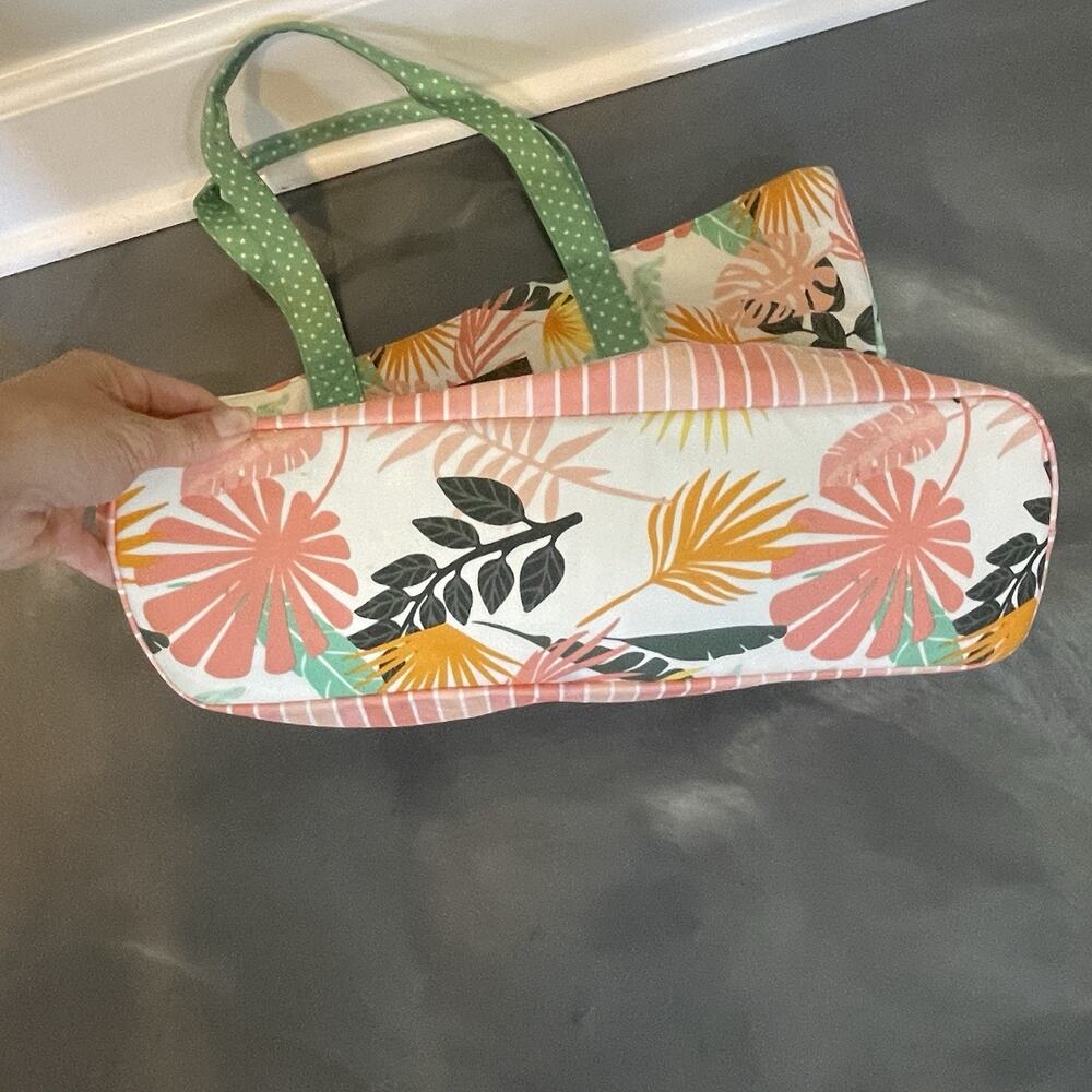 Matilda Jane Tote Green‎ Dream Chasers Golden Island Bag Beachy Tropical Coated - Picture 6 of 8
